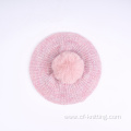 Knitted beret hat for ladies